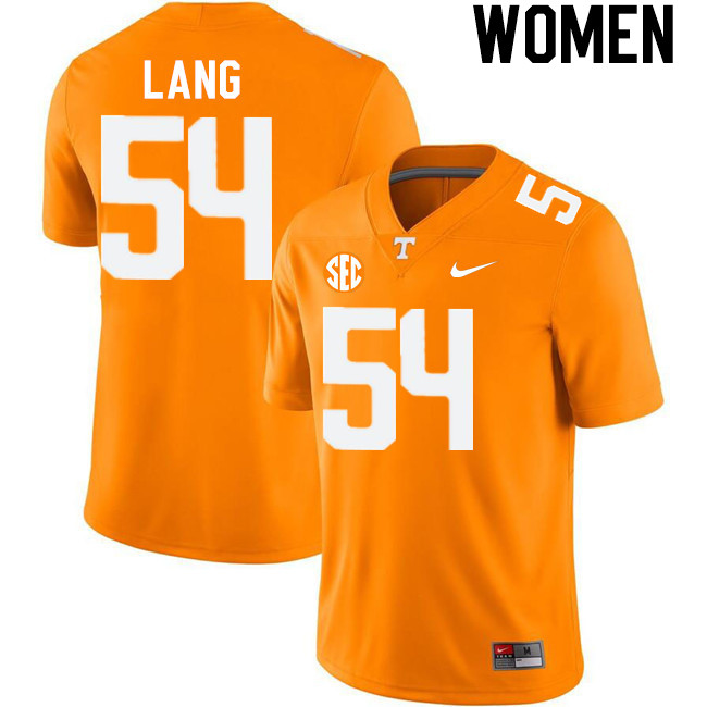 Women #54 Vysen Lang Tennessee Volunteers College Football Jerseys Stitched-Orange